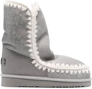 Mou whipstitch-detail snow boots Grey