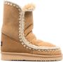 Mou whipstitch-trim shearling-lined boots Brown - Thumbnail 1