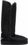 Mou whipstitched sheepskin boots Black - Thumbnail 1