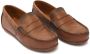Moustache leather penny loafers Brown - Thumbnail 1