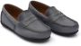 Moustache leather penny loafers Grey - Thumbnail 1