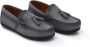 Moustache tassel-front faux leather loafers Grey - Thumbnail 1