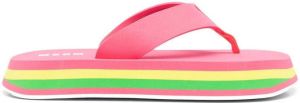 MSGM 30mm thong-strap platform flip flops Pink
