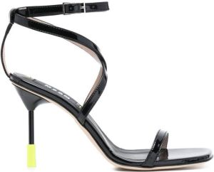 MSGM 90mm crossover-straps leather sandals Black