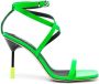 MSGM 95mm leather sandals Green - Thumbnail 1