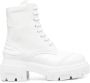 MSGM chunky-sole leather laced boots White - Thumbnail 1