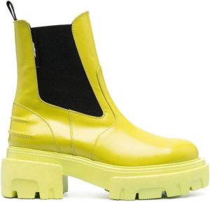 MSGM elasticated side-panel ankle boots Green