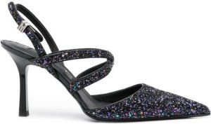 MSGM glitter 100mm pumps Black