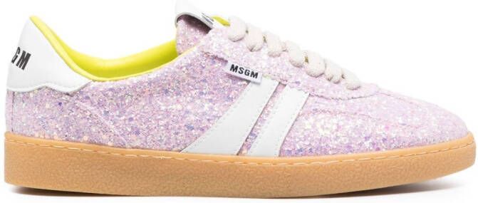 MSGM glitter low-top sneakers Pink