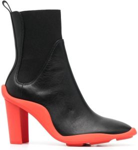 MSGM heeled 90mm leather boots Black
