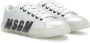 MSGM Kids logo lace-up trainers Silver - Thumbnail 1
