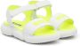 MSGM Kids logo leather touch-strap sandals Yellow - Thumbnail 1