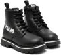 MSGM Kids logo-print leather ankle boots Black - Thumbnail 1