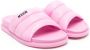 MSGM Kids logo-print quilted sandals Pink - Thumbnail 1
