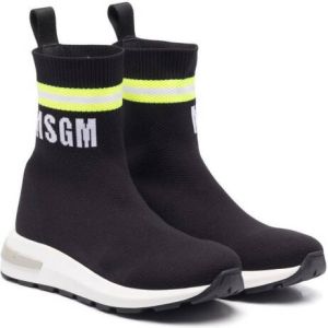 MSGM Kids pull-on high-top sneakers Black