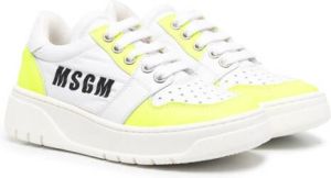 MSGM Kids side logo-print low-top sneakers White