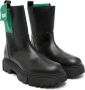 MSGM Kids side-pocket leather boots Black - Thumbnail 1
