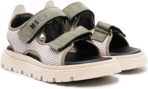 MSGM Kids TEEN touch-strap open-toe sandals Green