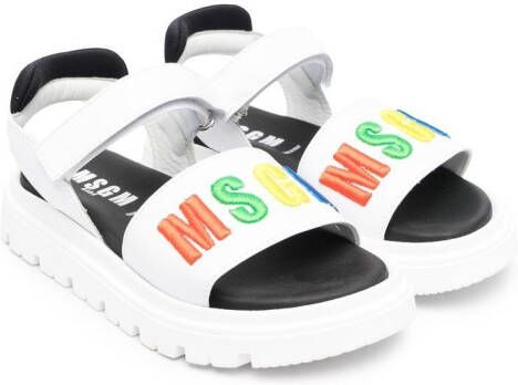 MSGM Kids touch-strap sandals White