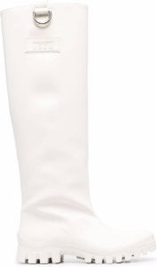 MSGM knee high wellie boots White