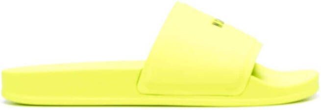 MSGM logo-print sliders Yellow