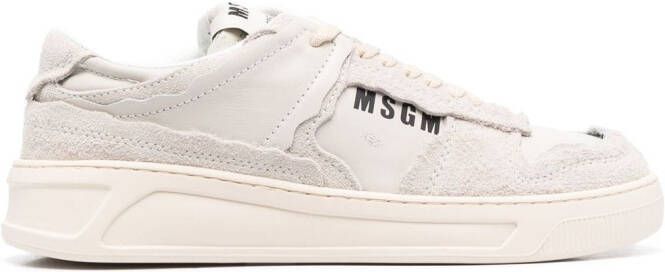 MSGM logo-print sneakers Neutrals