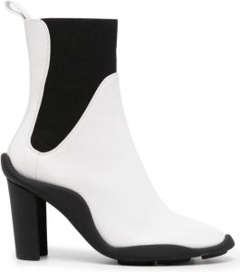 MSGM pull-on 80mm leather boots White