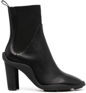 MSGM pull-on 85mm leather boots Black
