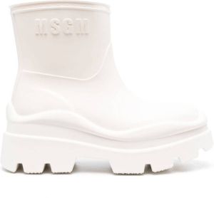 MSGM ridged-rubber sole boots White