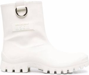 MSGM round toe ankle boots White