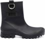 MSGM round-toe ankle leather boots Black - Thumbnail 1