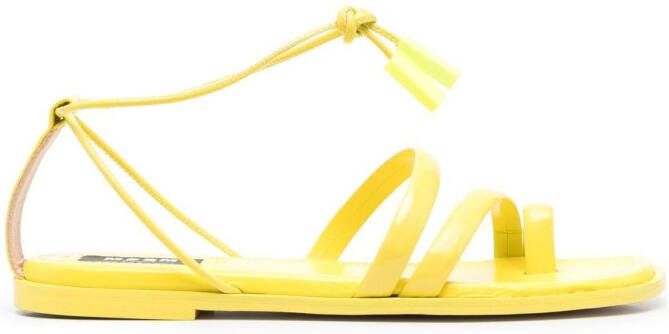 MSGM toe-strap tassel sandals Yellow