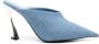 Mugler 95mm denim mules Blue - Thumbnail 1