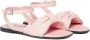 Nº21 Kids bow-strap leather sandals Pink - Thumbnail 1
