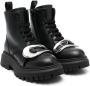 Nº21 Kids lace-up leather ankle boots Black - Thumbnail 1