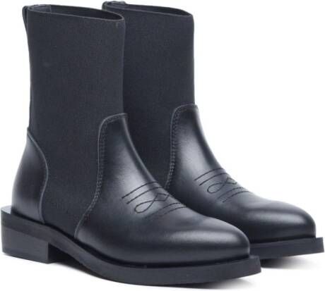 Nº21 Kids panelled Western boots Black