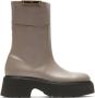 Nº21 logo-plaque leather boots Grey - Thumbnail 1