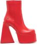 NAKED WOLFE Jane leather platform boots Red - Thumbnail 1