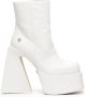 NAKED WOLFE Jane leather platform boots White - Thumbnail 1