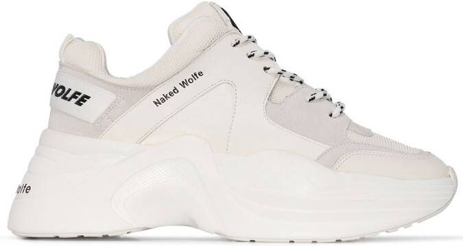 NAKED WOLFE Track chunky sneakers White