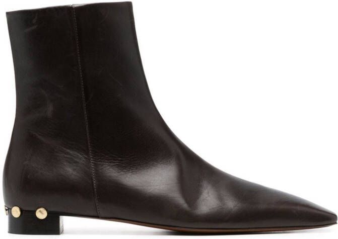 Nanushka stud-embellished heel boots Brown