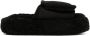 Natasha Zinko chunky shearling slides Black - Thumbnail 1