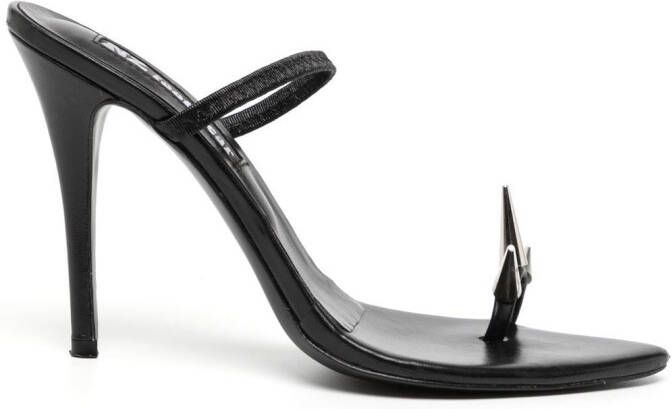 Natasha Zinko spike-toe heeled sandals Black