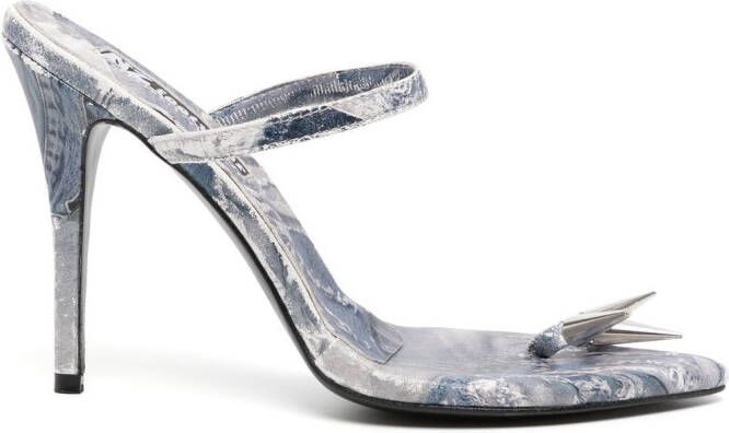 Natasha Zinko spike-toe heeled sandals Blue