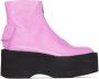 Natasha Zinko zip-front 80mm platform boots Pink - Thumbnail 1