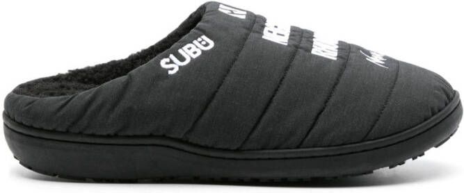 Neighborhood x NANGA x SUBU Takibi quilted slippers Black