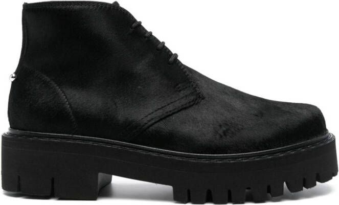 Neil Barrett Desert leather ankle boots Black