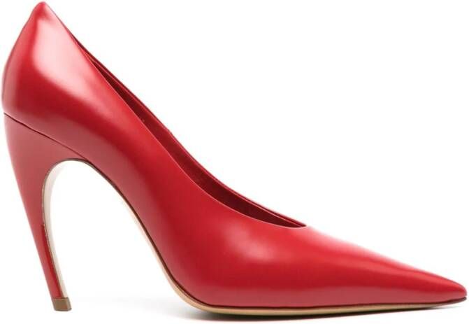 Nensi Dojaka Curved 110mm leather pumps Red