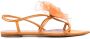 Nensi Dojaka faux-flower leather sandals Orange - Thumbnail 1