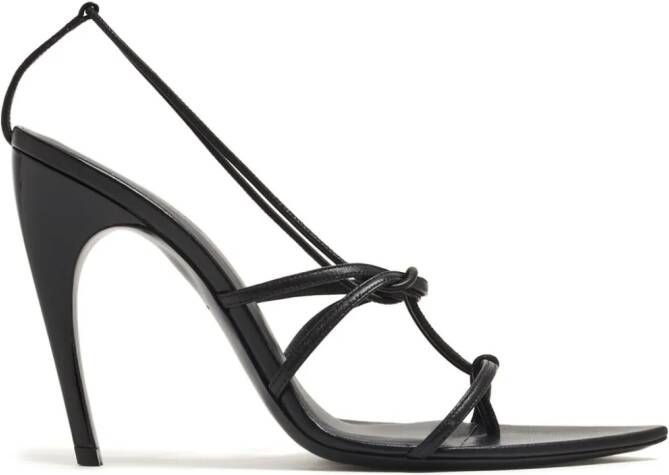 Nensi Dojaka pointed-toe leather sandals Black